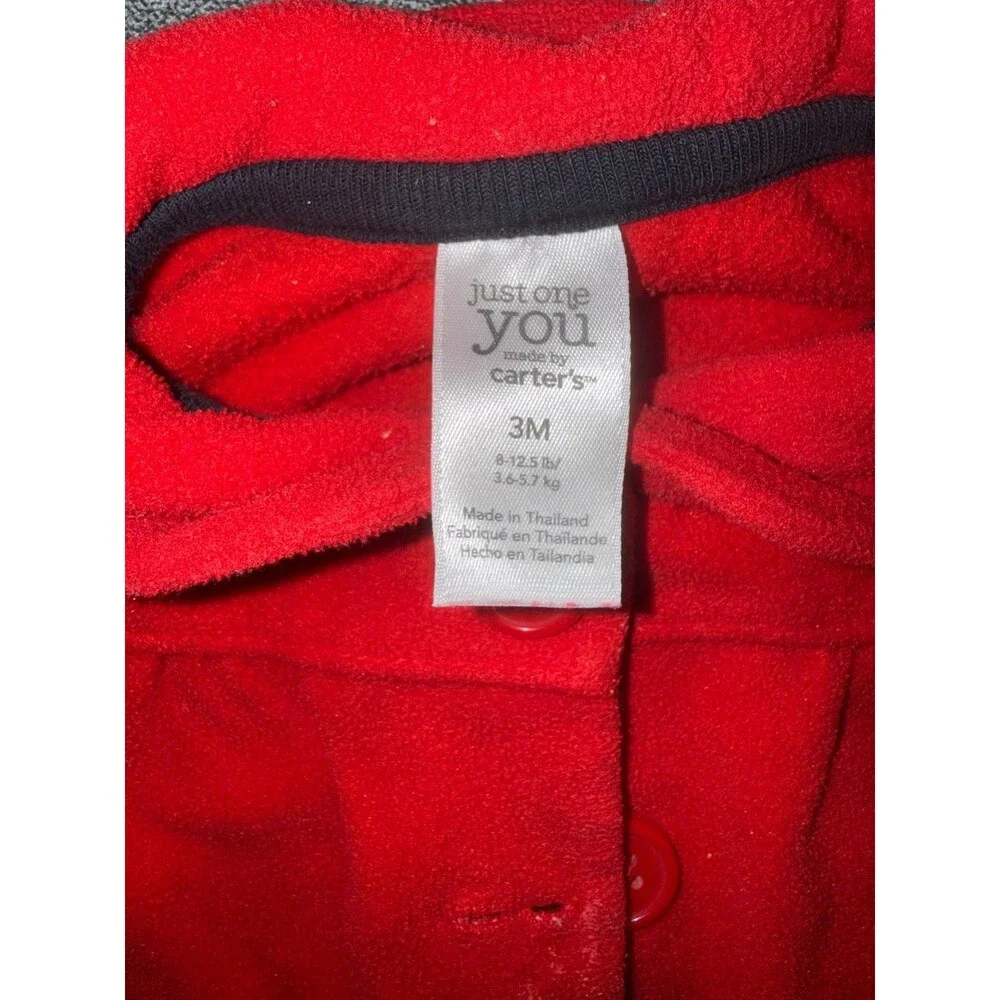 Baby Infant Sweater Coat Jacket Carters 3Months Red